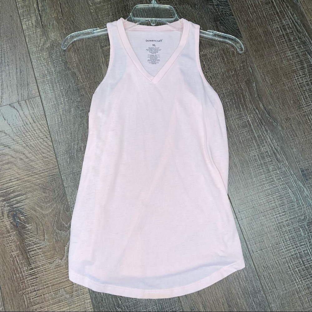 Boxercraft pink sleeveless tank youth large